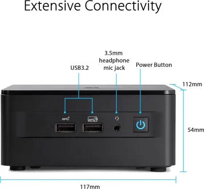 Asus Nuc 12 Pro RNUC12WSHi300000I Barebone Mini PC (12th Gen Core i3) Thumb-3