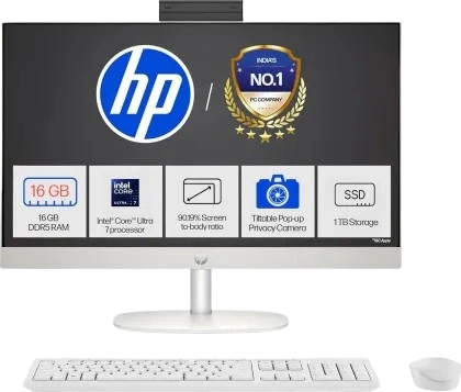 HP 27-cr1418in All-in-One PC (Intel Core Ultra 7 155U/ 16 GB RAM/ 1 TB SSD/ Win 11) Thumb-1